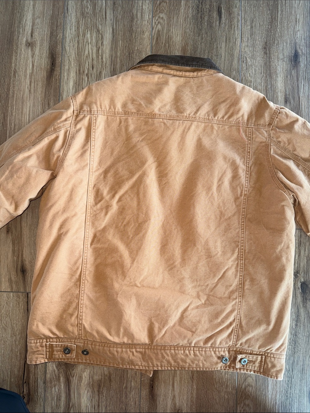 Woolrich Canvas Sherpa-Lined Field Jacket with Brown Corduroy Collar- like NEW - Picture 6 of 6